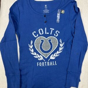 NFL Indianapolis Colts Women's Waffle Blue Long Sleeve Top